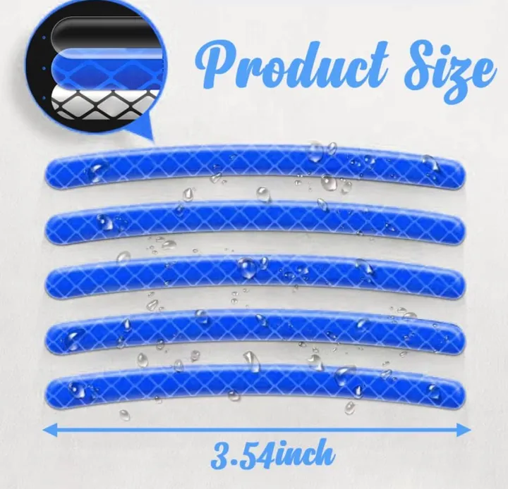 ملصق حافة عاكسة زرقاء للسيارة دراجة نارية أمان . Blue Reflective Rim Sticker for Car Motorcycle Safety