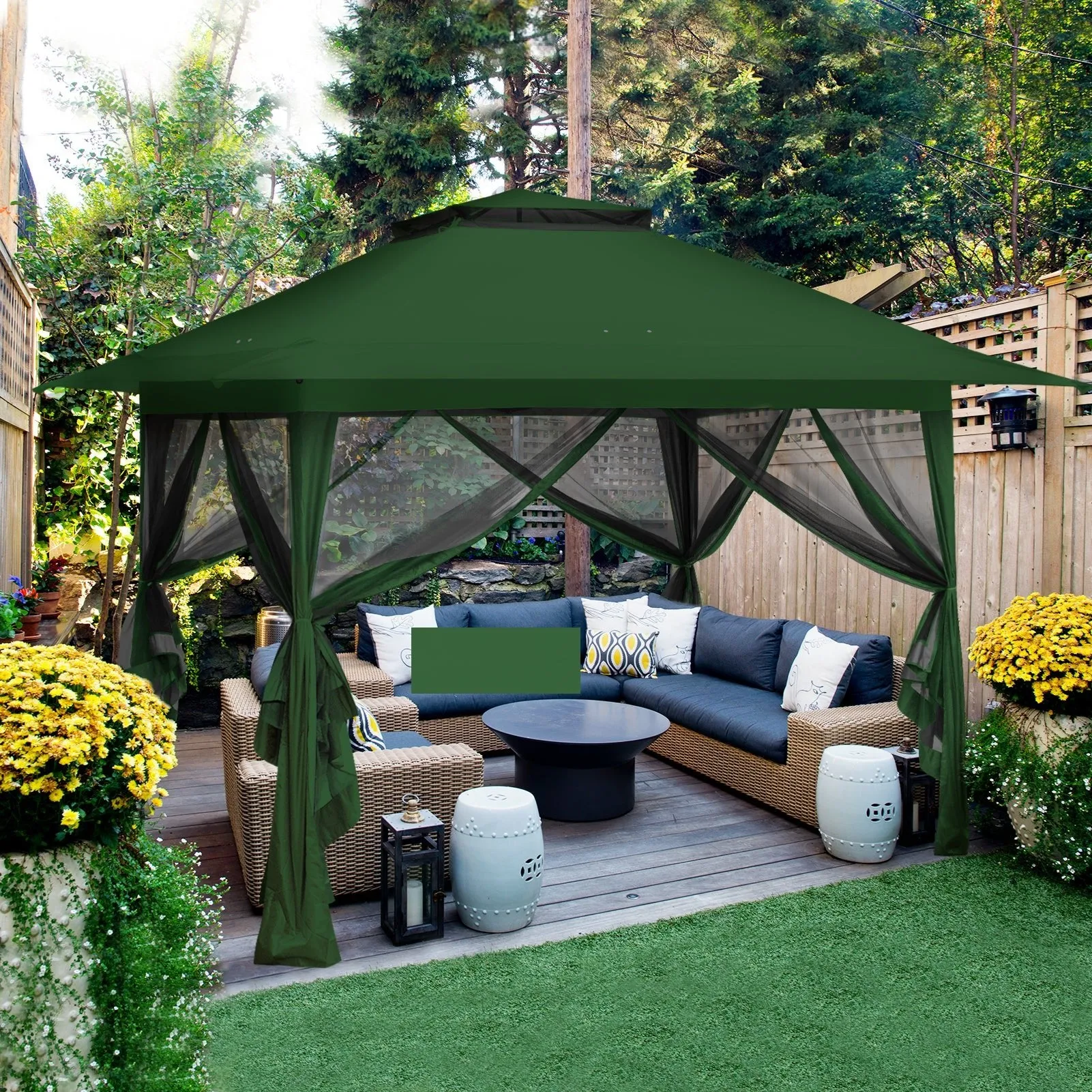 13x13 Pop Up Gazebo with Netting w/ 169 sqft of Shade