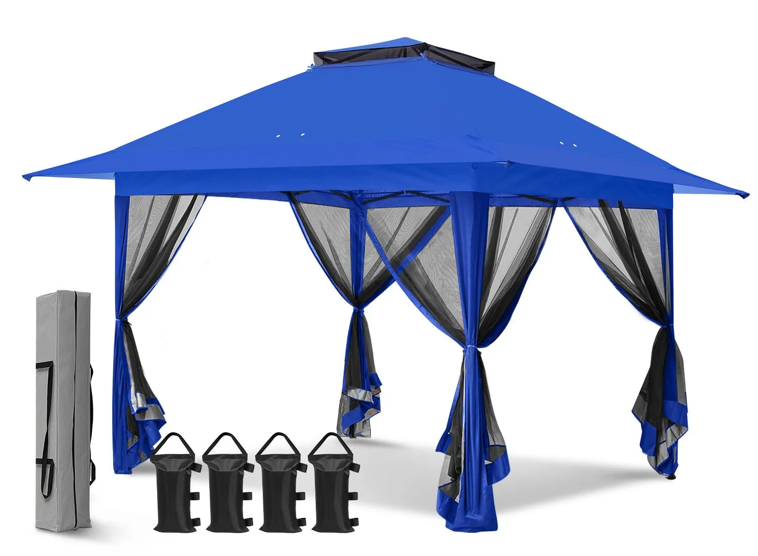 13x13 Pop Up Gazebo with Netting w/ 169 sqft of Shade