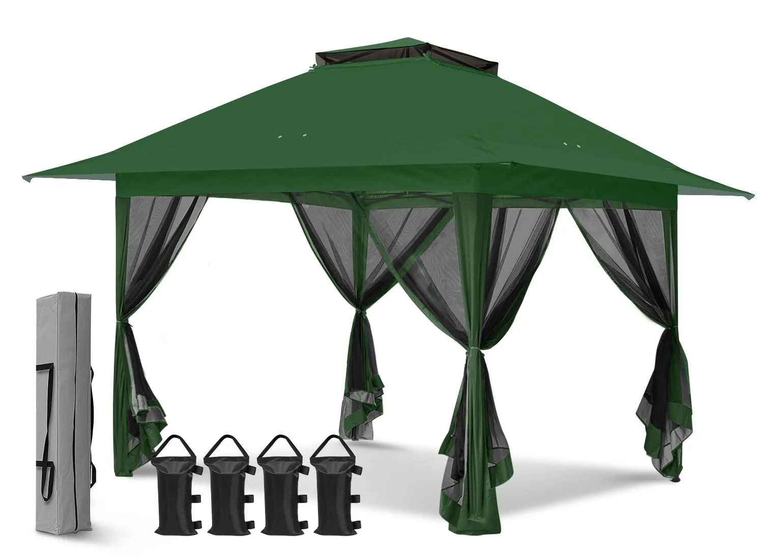 13x13 Pop Up Gazebo with Netting w/ 169 sqft of Shade