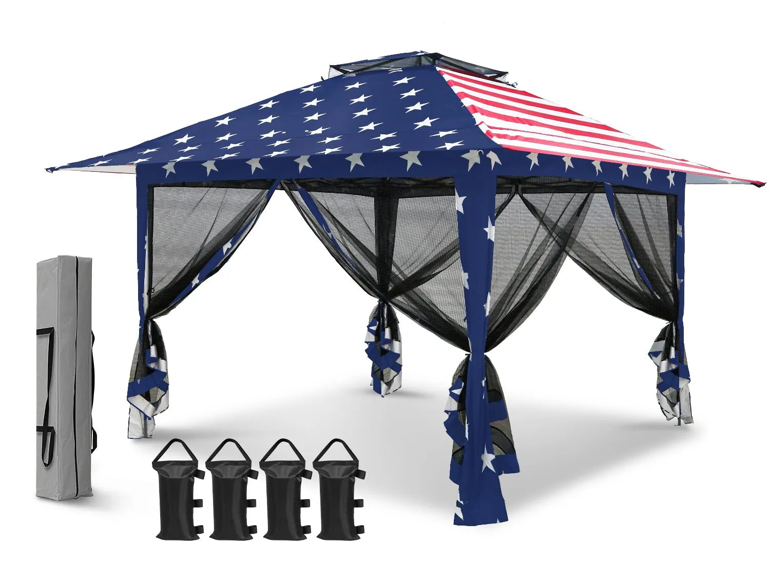 13x13 Pop Up Gazebo with Netting w/ 169 sqft of Shade