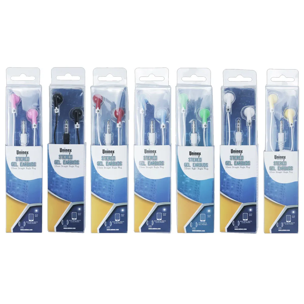 2 Pc Soft Gel Headphones Stereo Earphones Earbuds
