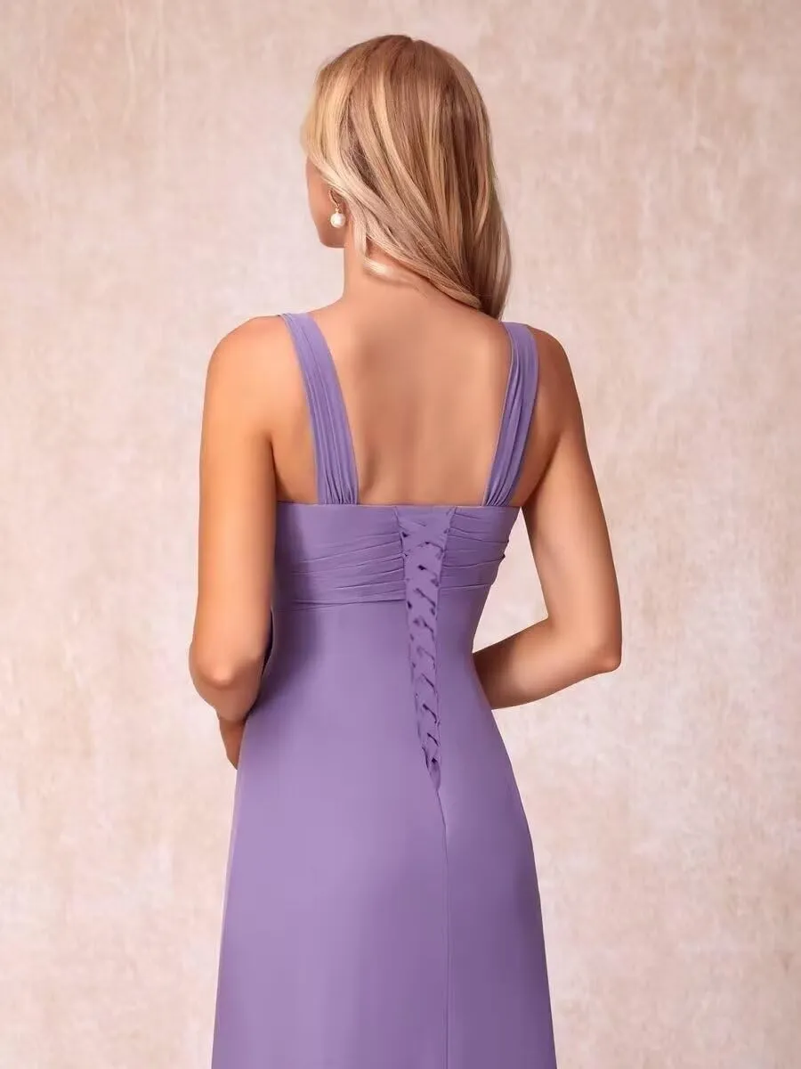2 Pieces Chiffon Mother of The Bride Dresses 3/4 Sleeve for Wedding Formal Evening Party Dress with Jacket DN74