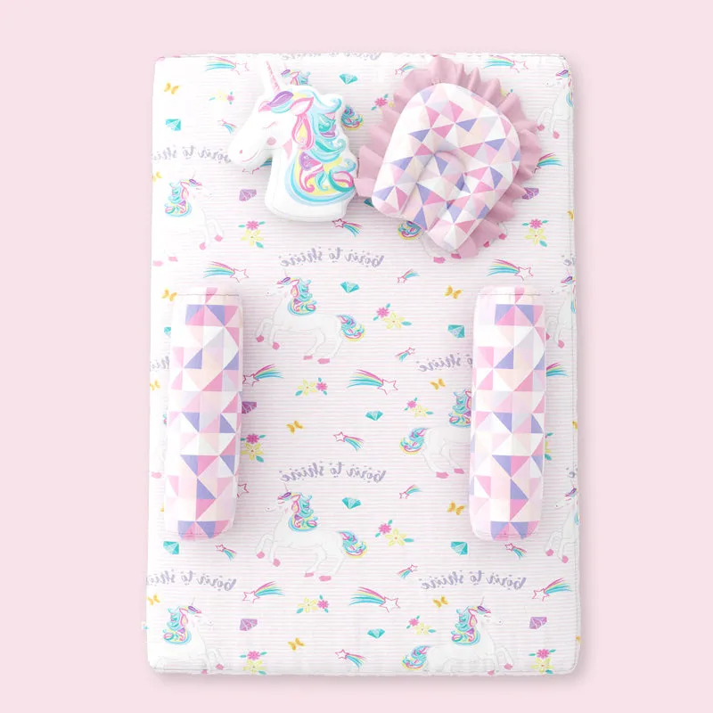 6 Piece Organic New Born Bed Set - Unicorn