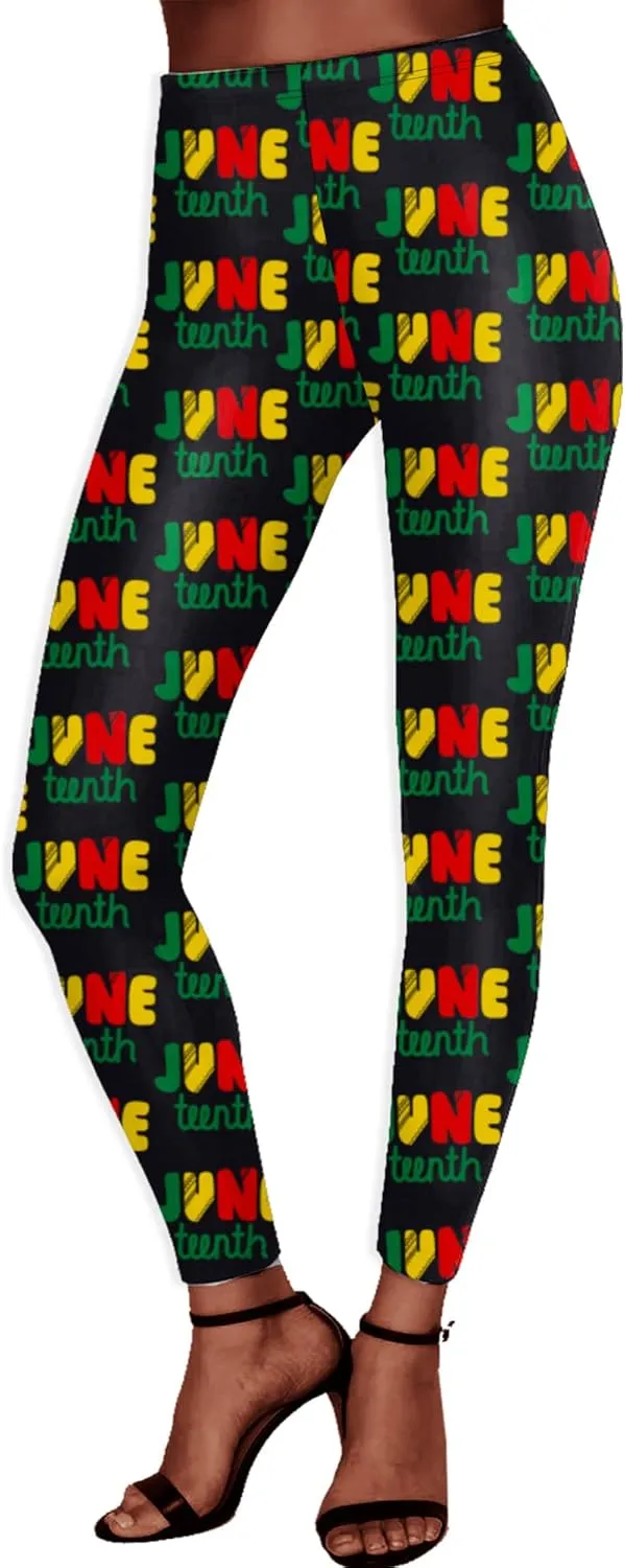 AOBUTE Womens Juneteenth Leggings LGBT Pride Legging Tights