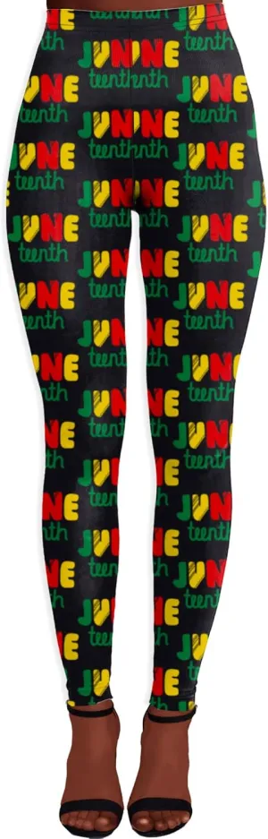 AOBUTE Womens Juneteenth Leggings LGBT Pride Legging Tights