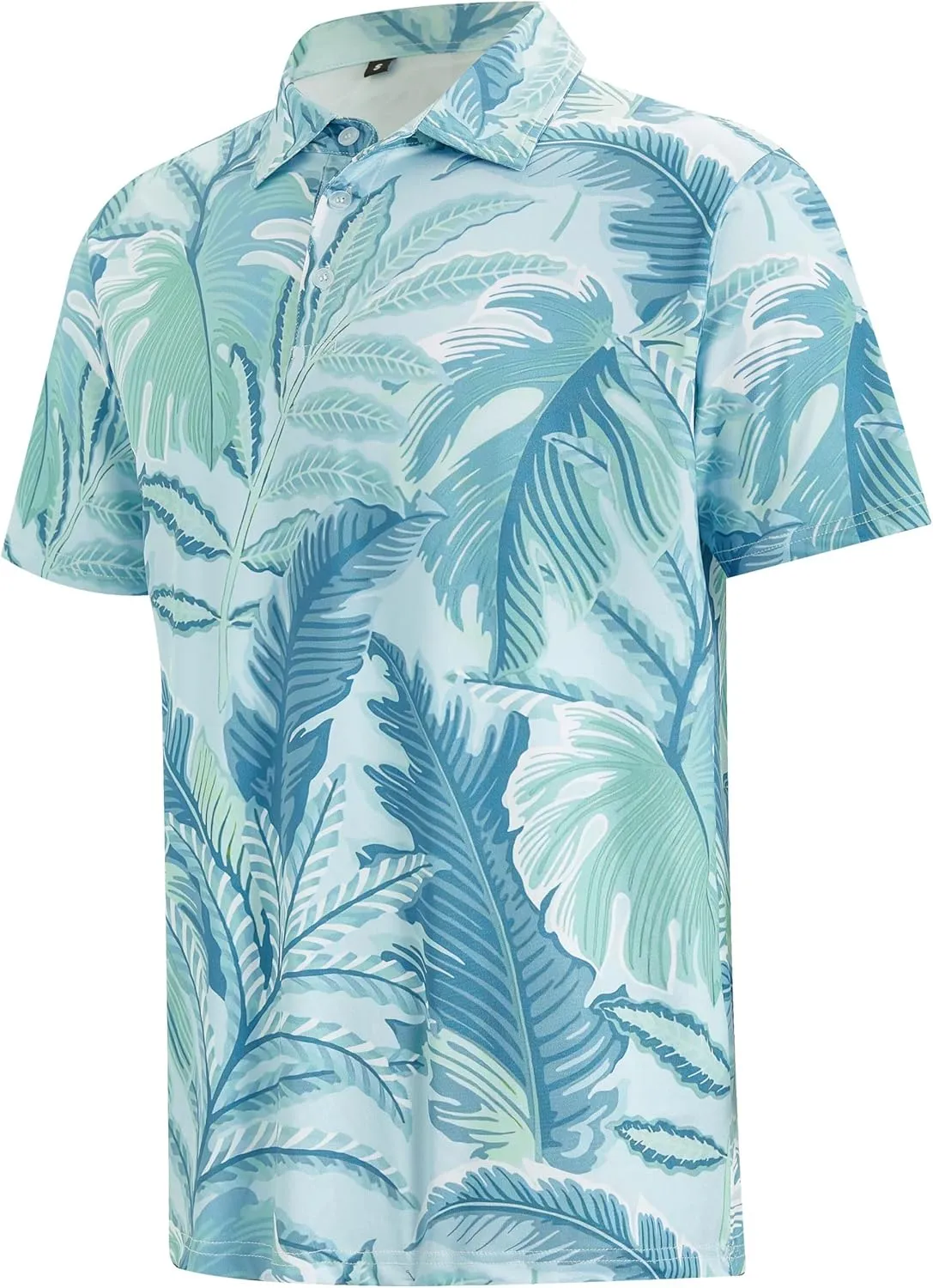 APTRO Men's Polo Shirts Short Sleeve Moisture Wicking Fashion Print Hawaiian Golf Shirts for Men