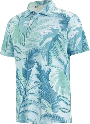 APTRO Men's Polo Shirts Short Sleeve Moisture Wicking Fashion Print Hawaiian Golf Shirts for Men