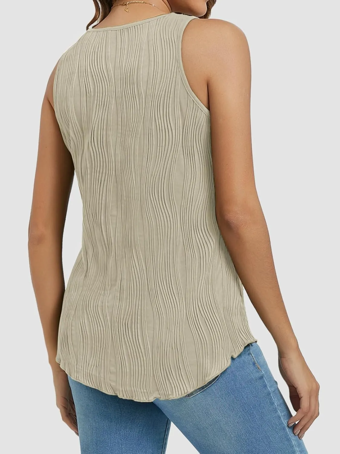 ATHMILE Women's Dressy Business Casual Tank Tops Summer Sleeveless Trendy Spring Blouses Flowy Work Shirts