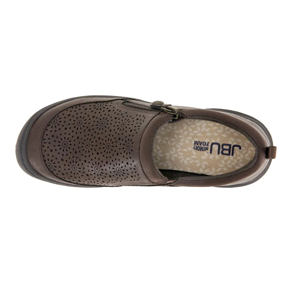 Avry Perforated Slip On Flats