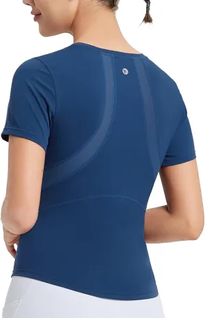 baleaf Women's Short Sleeve Workout Tops Yoga Shirts Stretchy Lightweight Athletic T-Shirts Gym Running Sports Tee