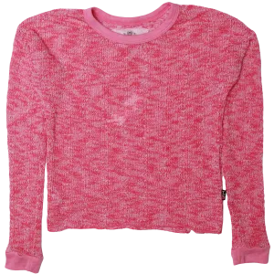 Barbie Pink Longsleeve Crochet Spandex Top