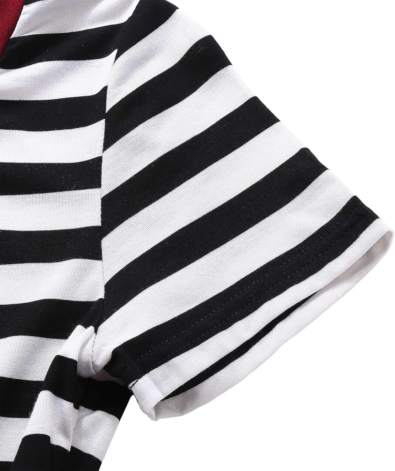BI.TENCON Women's Striped Pleated Casual A-Line Dresses Knee Length with Pockets