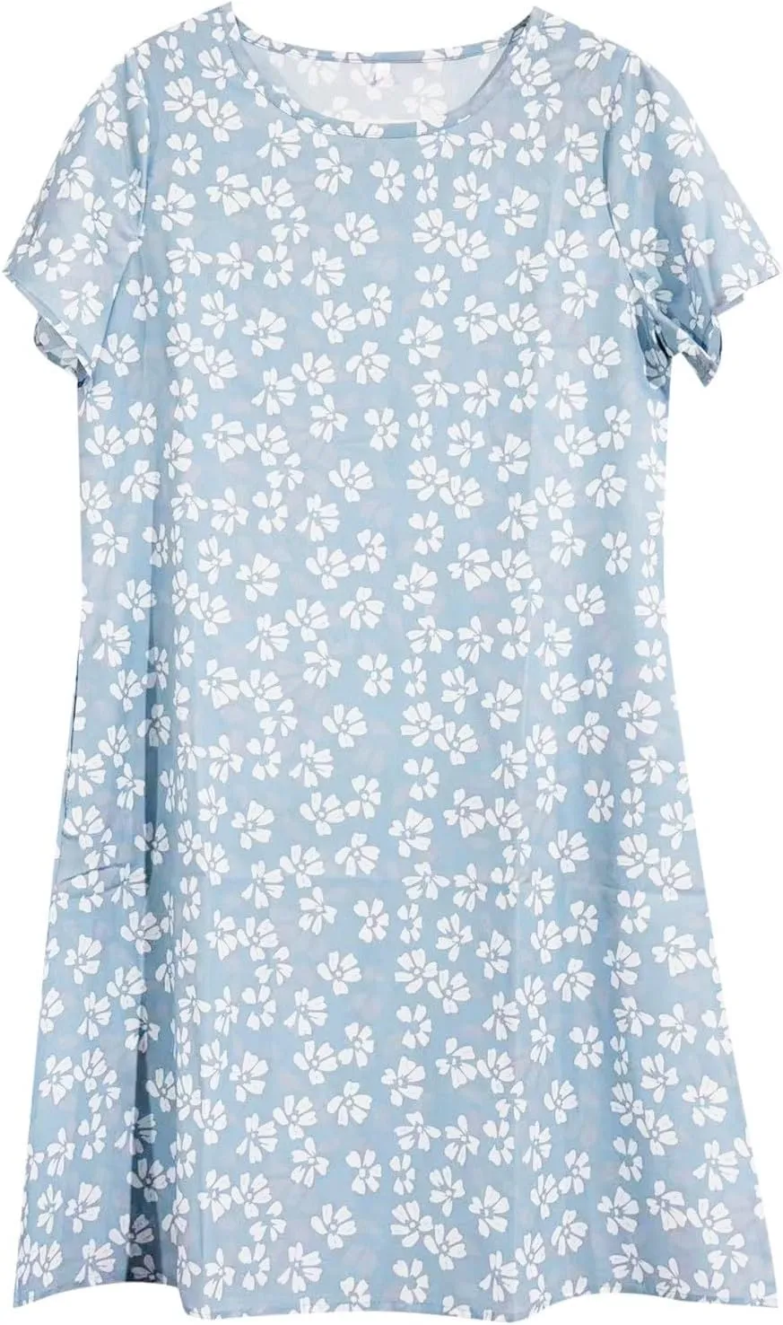 Boho Midi Dresses for Women 2025 Summer Plus Size Floral Print Short Sleeve Dresses Casual Beach Vacation Clothes Sundress