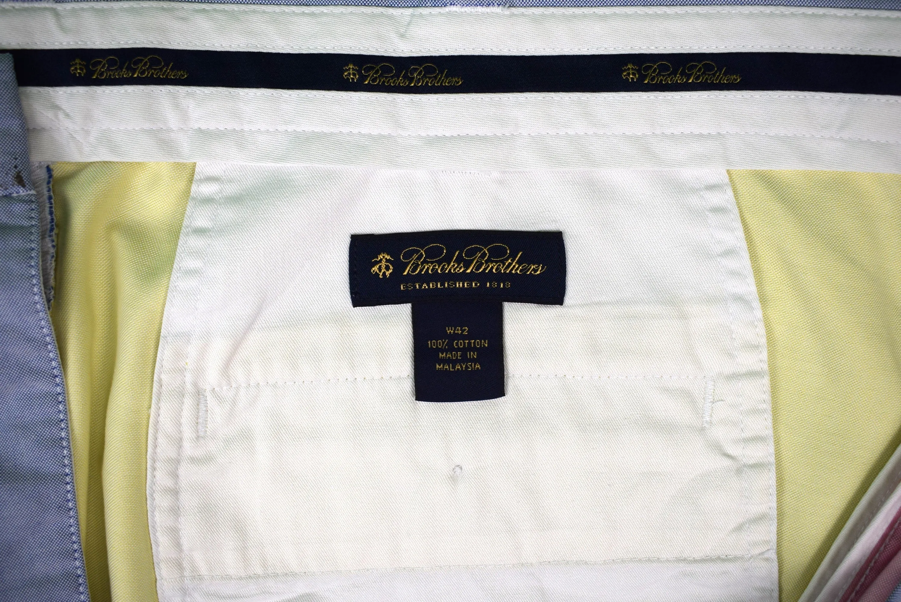 Brooks Brothers Patch Panel Oxford Cloth Bermuda Shorts Sz 42