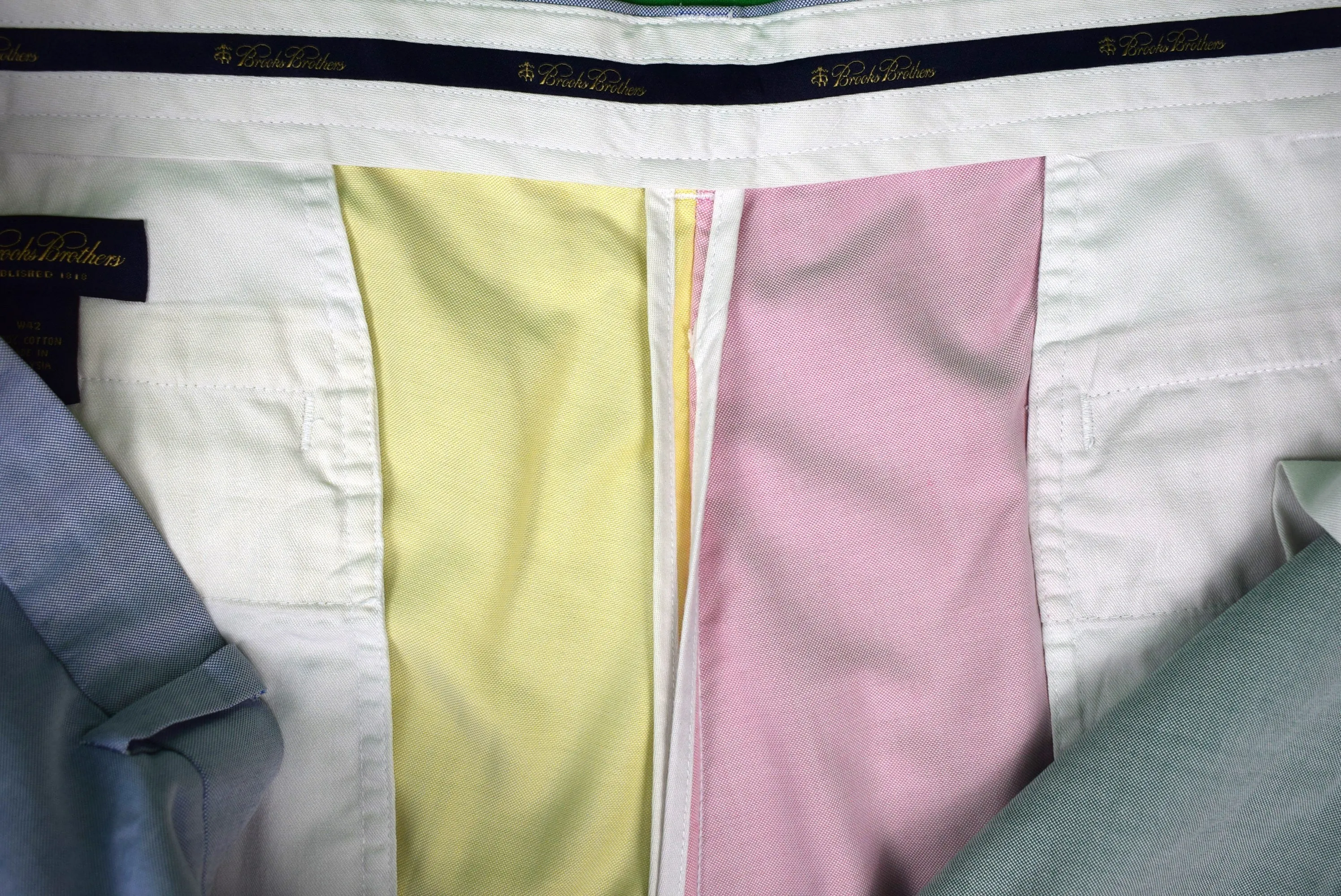 Brooks Brothers Patch Panel Oxford Cloth Bermuda Shorts Sz 42