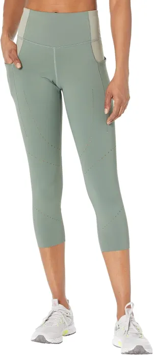 Brooks Women's Method 3/4 Tights - Purple, S-XXL - Fitted Capri Leggings - Quick-Dry, Stretchable - Yoga, Jogging, Running