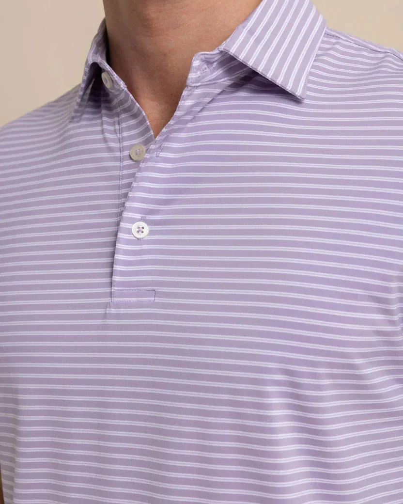 Brrreeze Beattie Stripe Polo (Wisteria Purple)