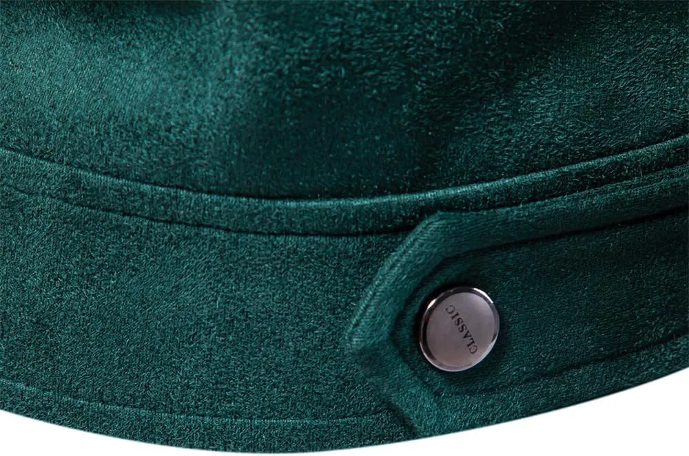 Classic Faux Suede Leather Jacket Men Turn Down Collar Lightweight Suede Men's Jackets