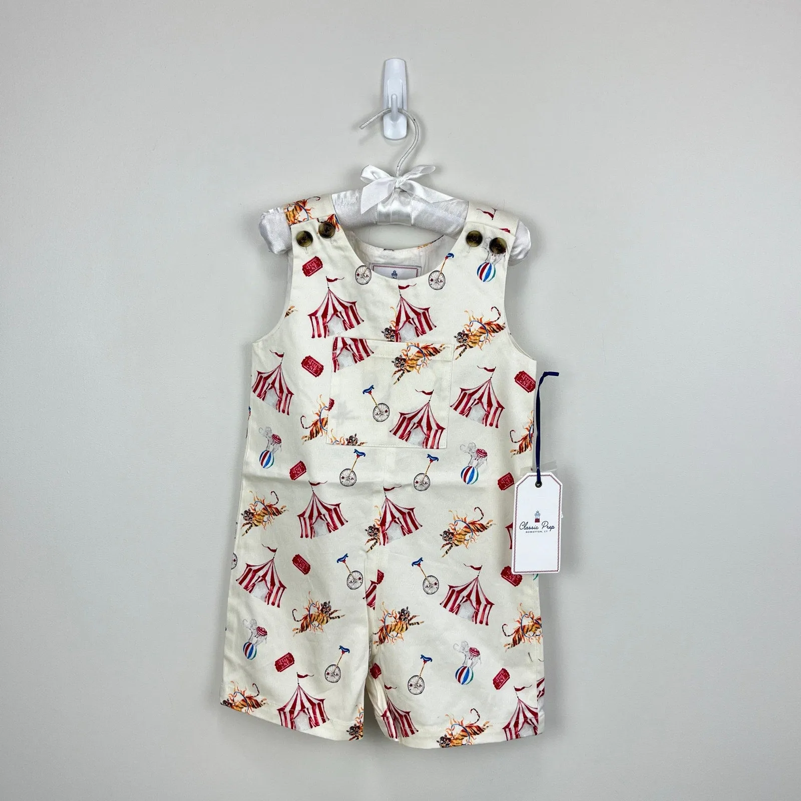Classic Prep Childrenswear James Shortall Romper Circus Print 2T NWT