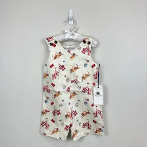 Classic Prep Childrenswear James Shortall Romper Circus Print 2T NWT