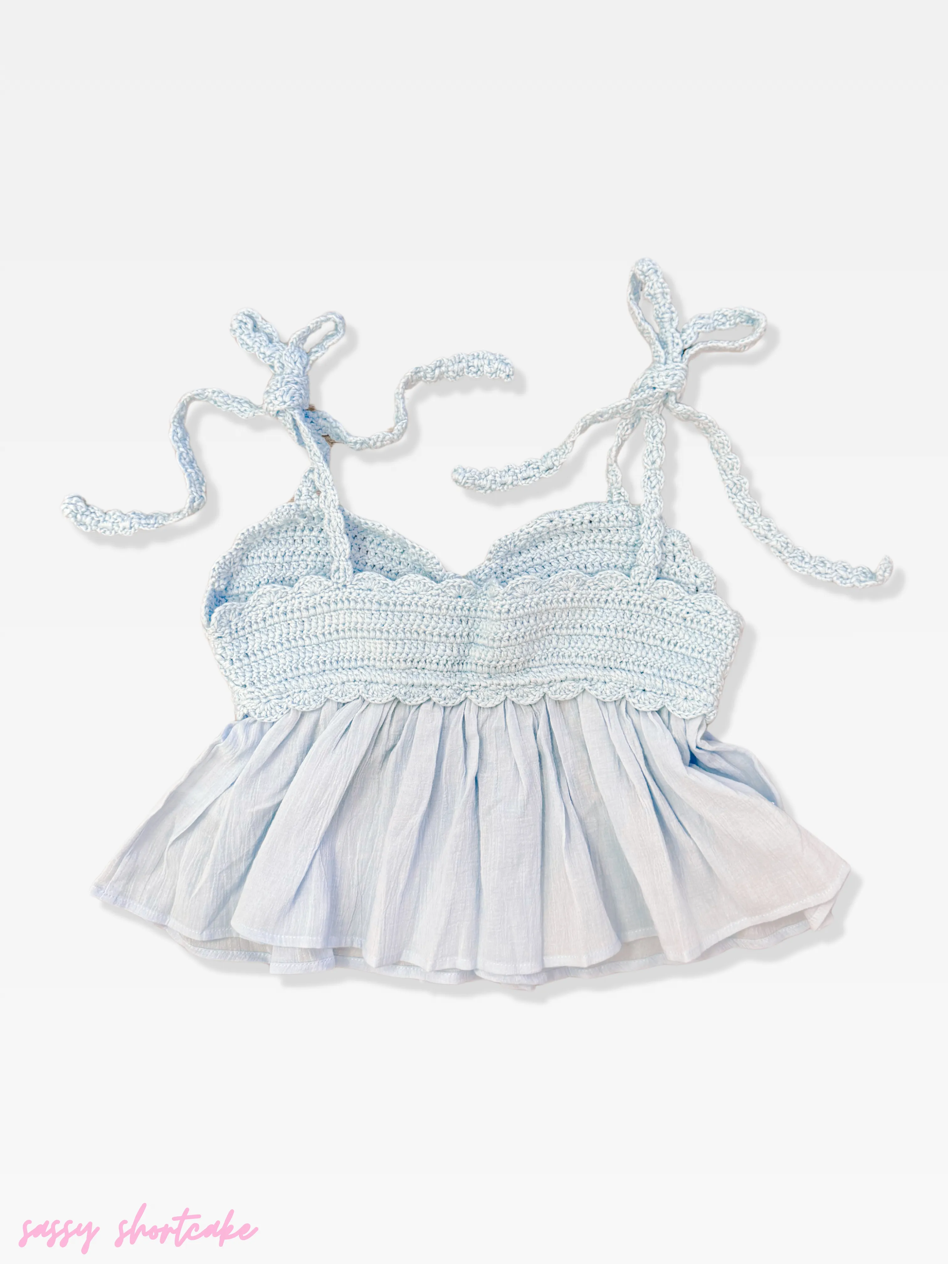Coastal Crochet Top | Blue