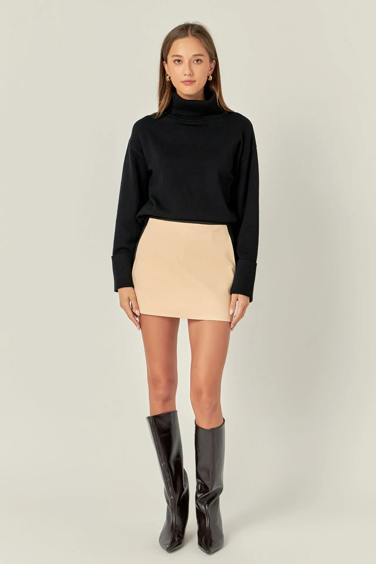 Color Block High-Waisted Skort