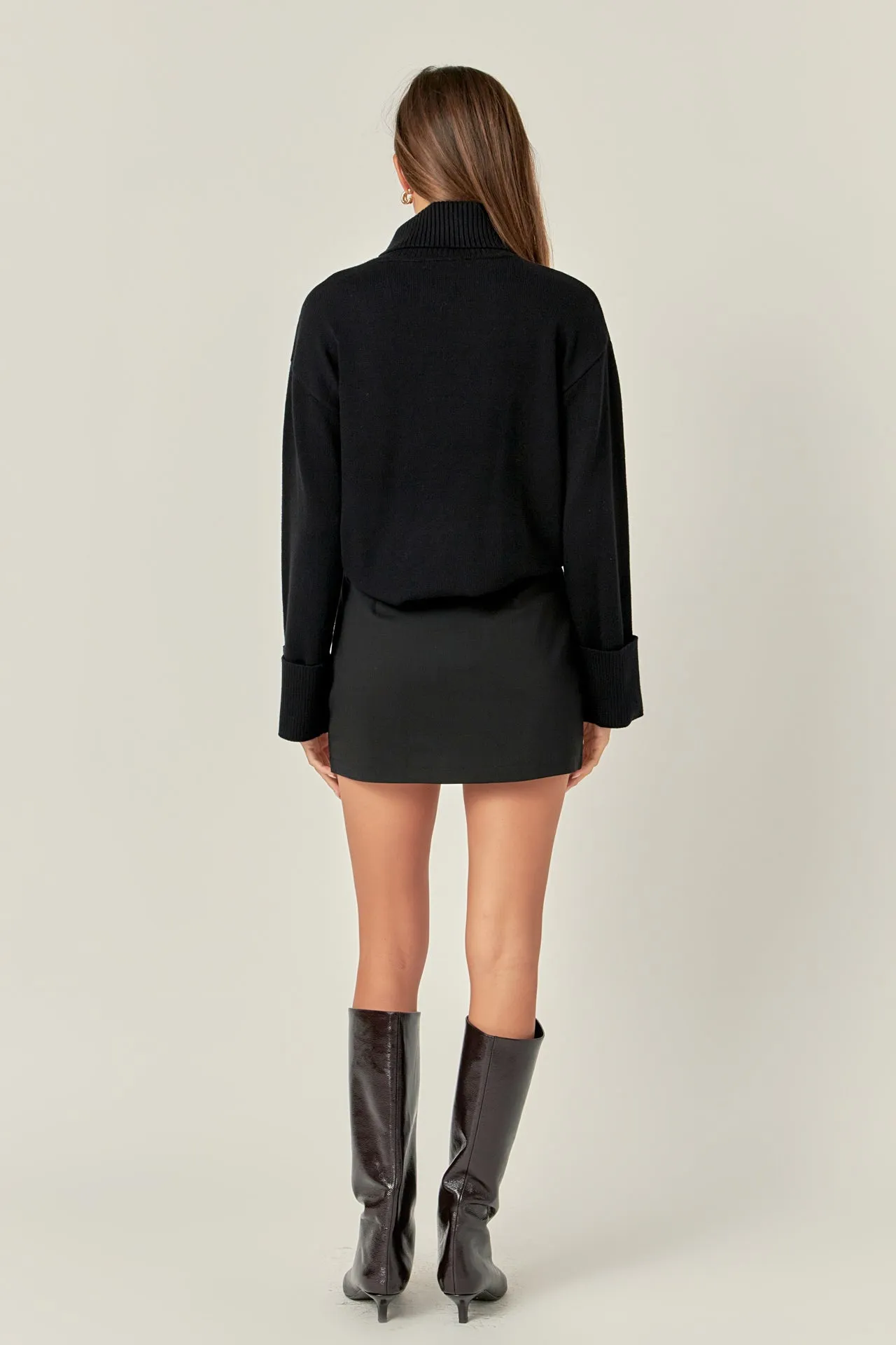 Color Block High-Waisted Skort