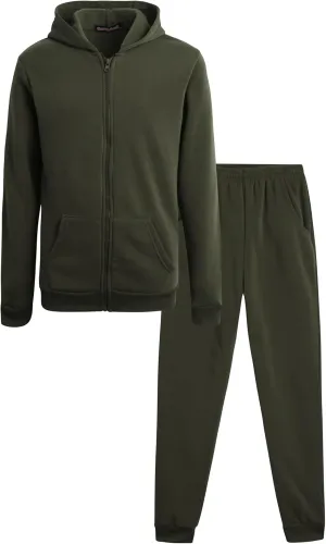 Coney Island Boys Active Tracksuit Set - 2 Piece Fleece Zip Up Hoodie Sweatshirt and Jogger Sweatpants for Boys (Sizes: 5-16)