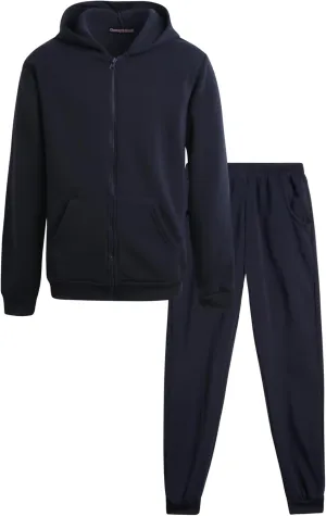 Coney Island Boys Active Tracksuit Set - 2 Piece Fleece Zip Up Hoodie Sweatshirt and Jogger Sweatpants for Boys (Sizes: 5-16)