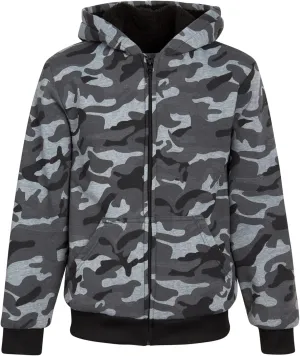Coney Island Boys Sweatshirts - Cozy Warm Sherpa Lined Soft Fleece Zip Up Hoodie Sweatshirt for Boys (Sizes Run Small: 4-16)