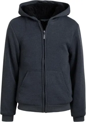 Coney Island Boys Sweatshirts - Cozy Warm Sherpa Lined Soft Fleece Zip Up Hoodie Sweatshirt for Boys (Sizes Run Small: 4-16)