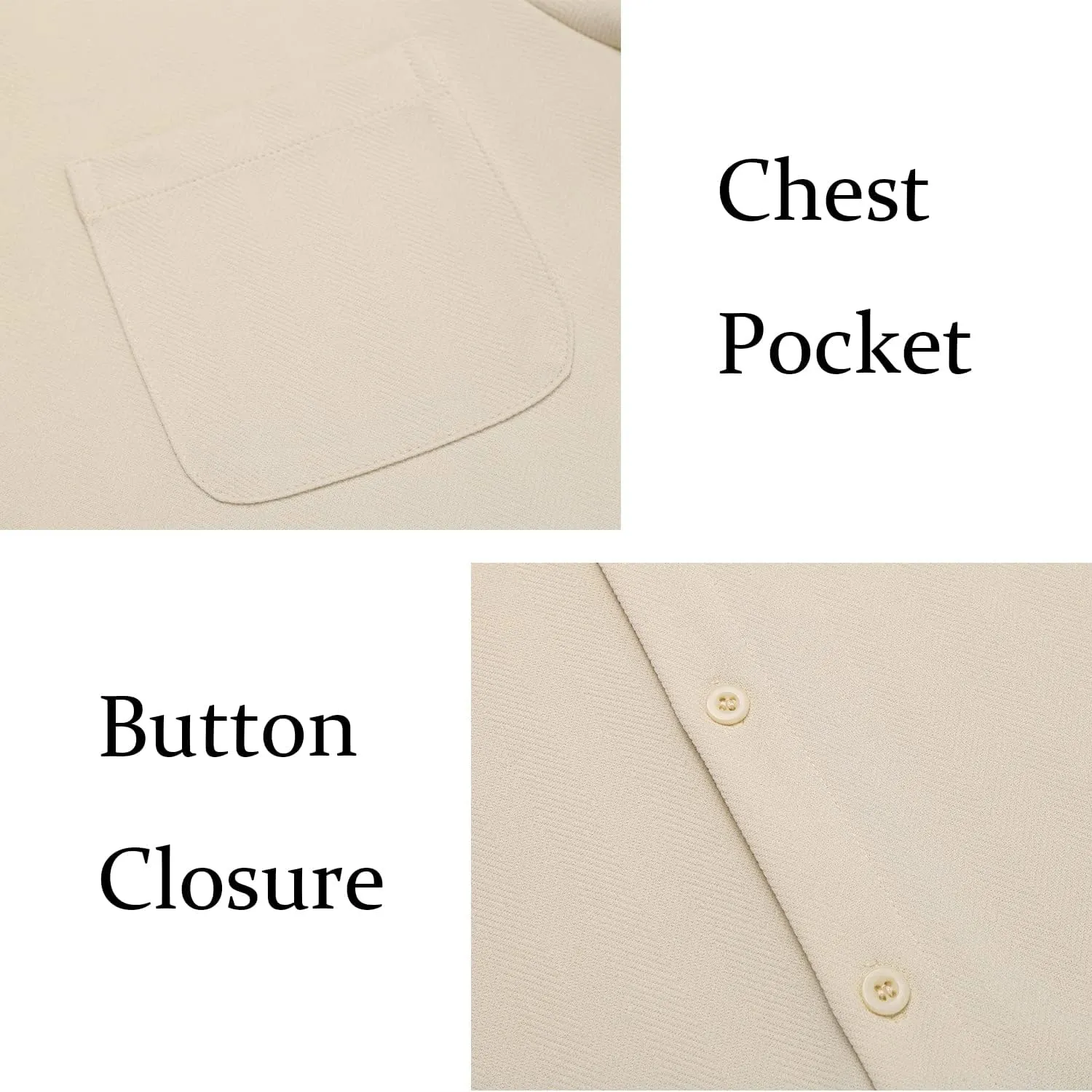 COOFANDY Men's Casual Button Down Shirts Short Sleeve Regular Fit Untucked Dress Shirts Knit Textured
