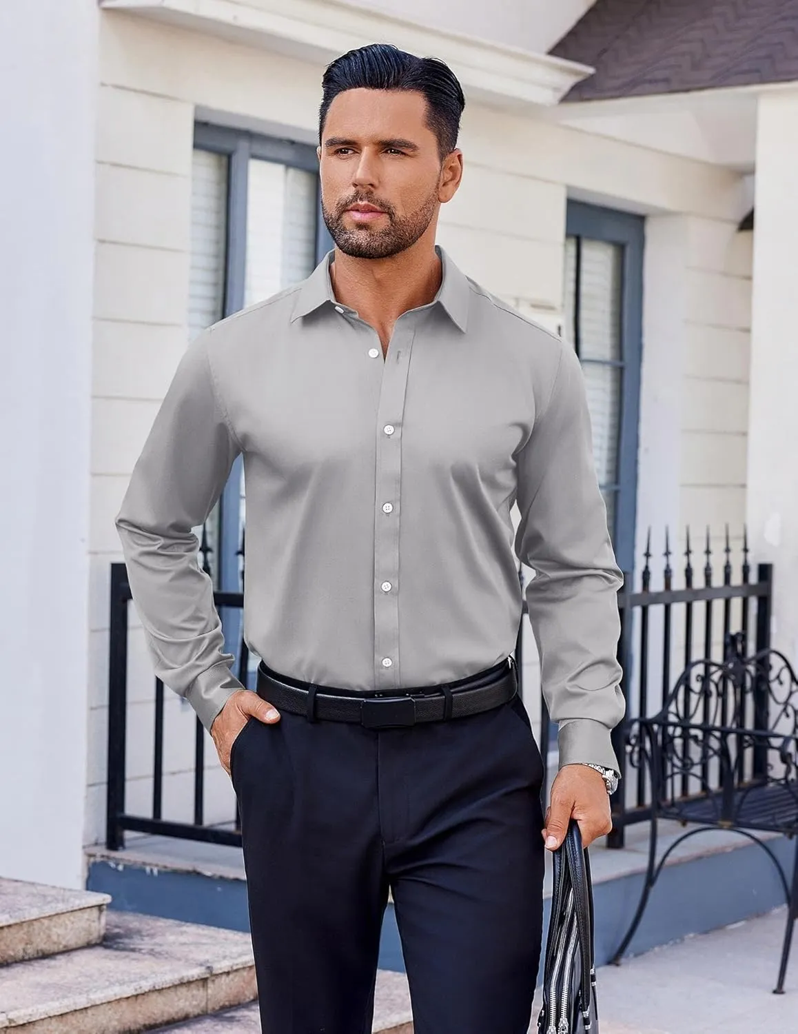 COOFANDY Mens Dress Shirt Long Sleeve Wrinkle Free Formal Shirts Business Casual Button Down Shirts