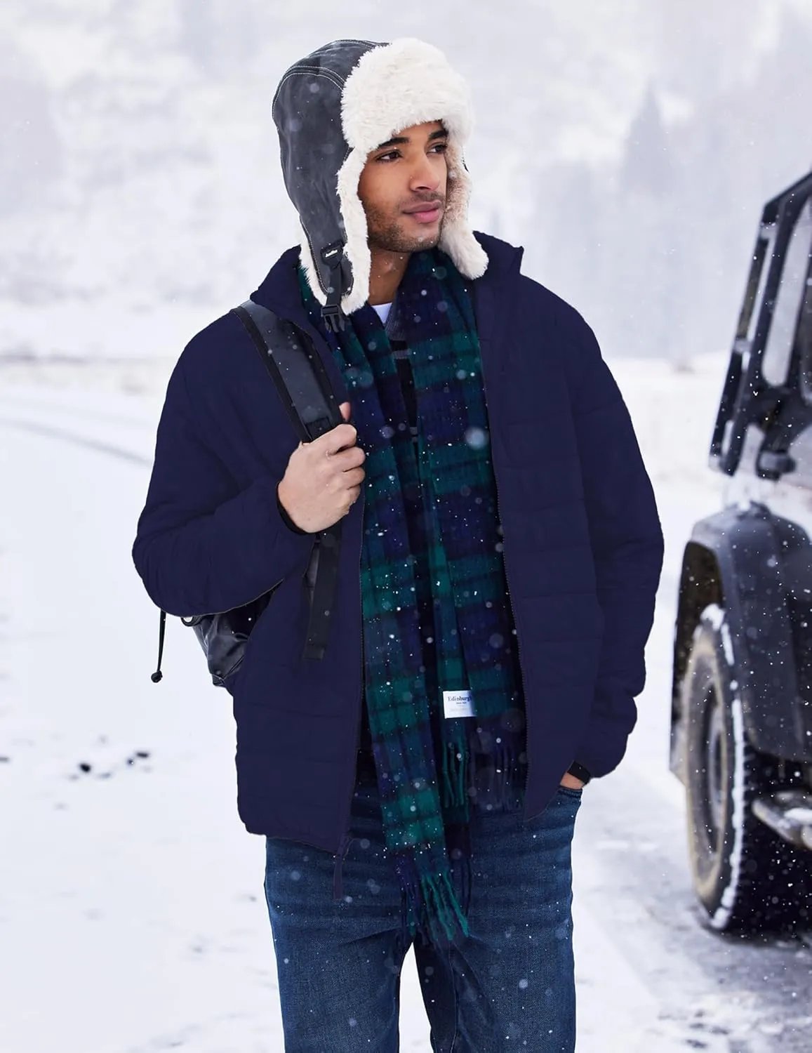 COOFANDY Mens Puffer Jacket Packable Lightweight Jackets Winter Coat Windproof Zipper Down Jacket