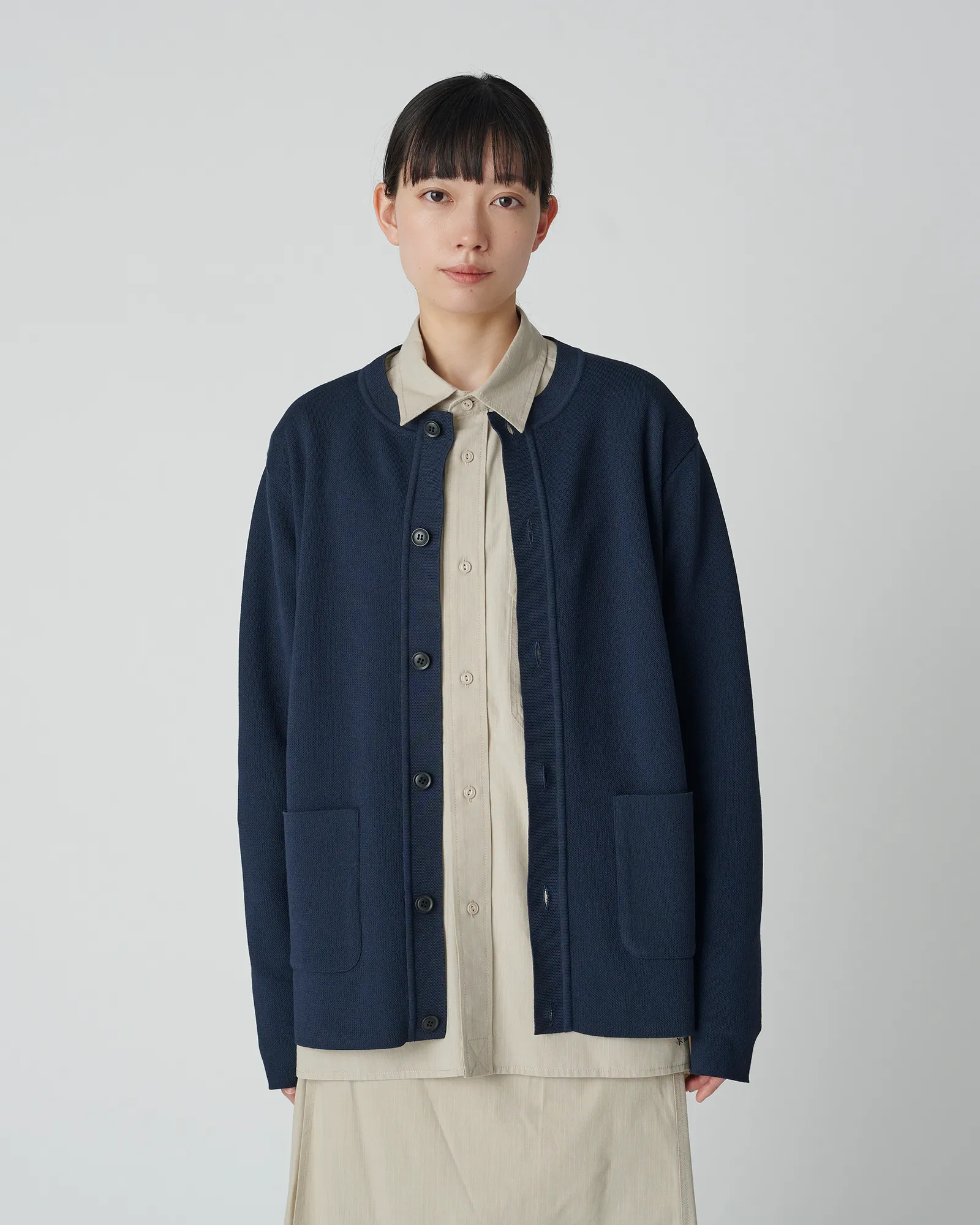 Co/Pe Knit Cardigan