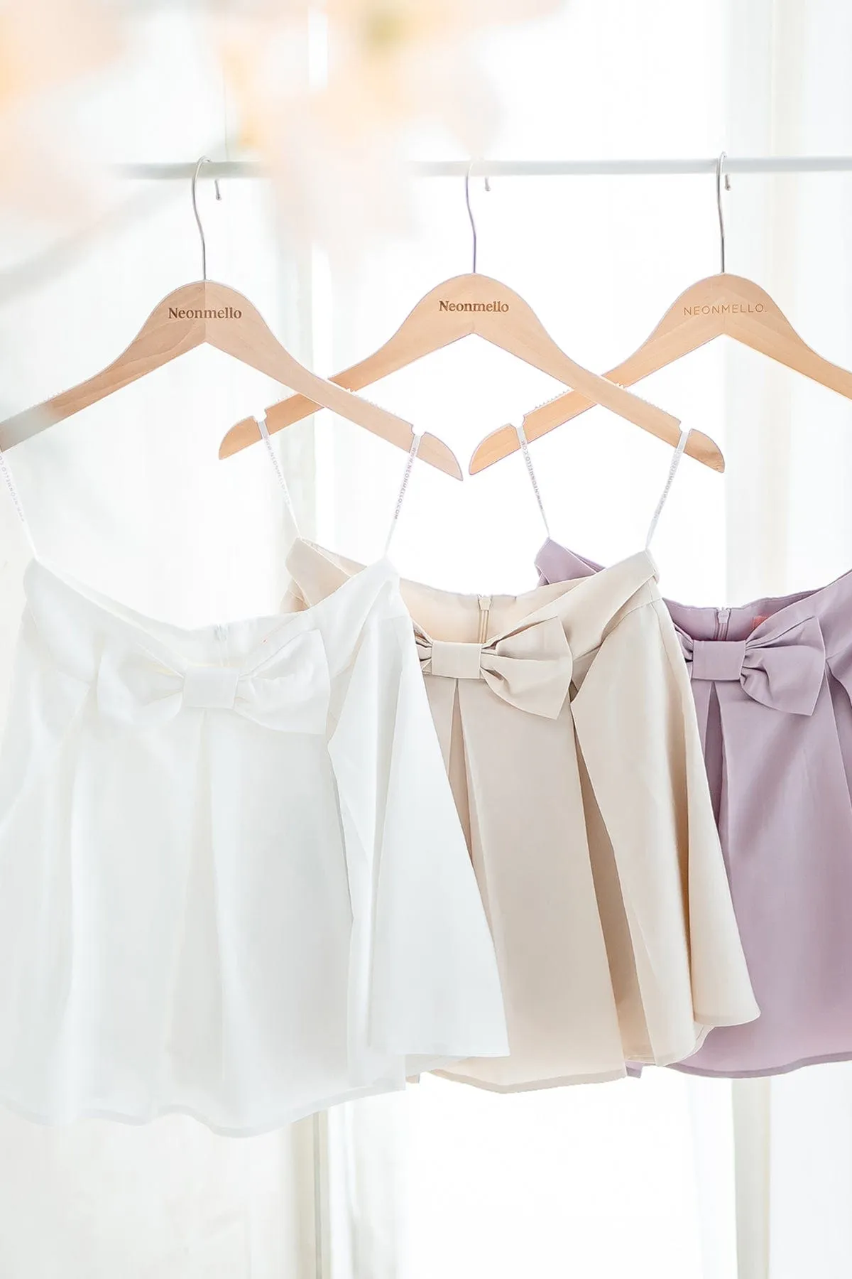 COSETTE RIBBON PLEATED SKORTS IN PINK