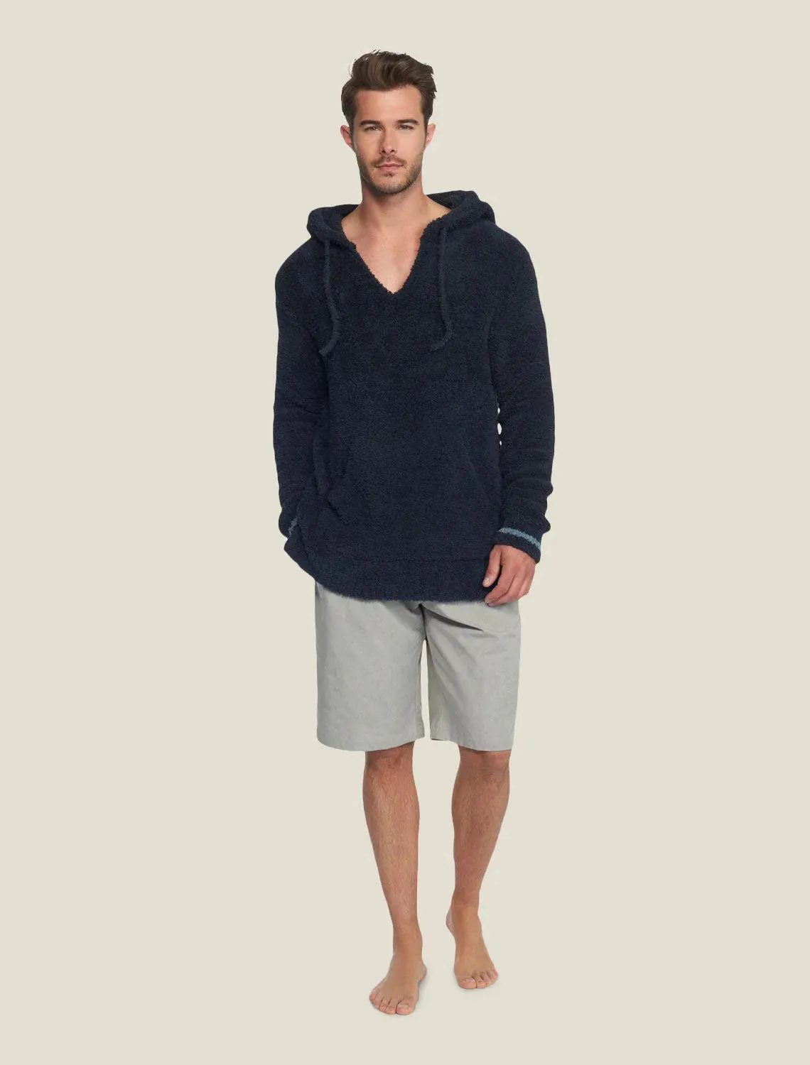 CozyChic® Adult Baja Hoodie - Indigo/Dust Stripe