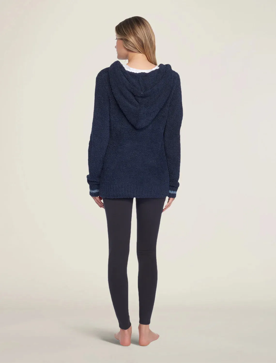 CozyChic® Adult Baja Hoodie - Indigo/Dust Stripe