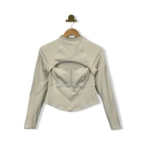 Décor Mockneck Long Sleeve Crop Top
