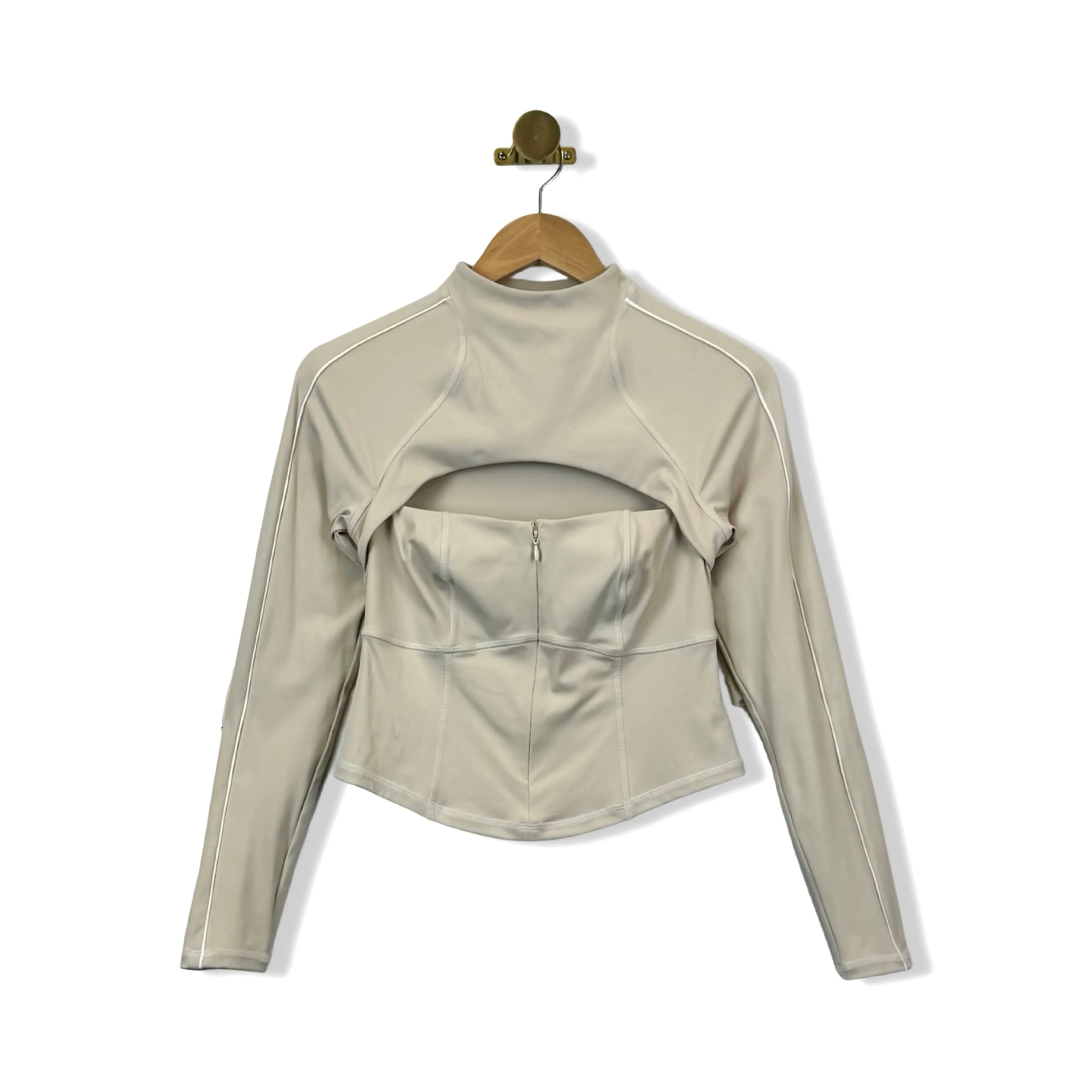 Décor Mockneck Long Sleeve Crop Top
