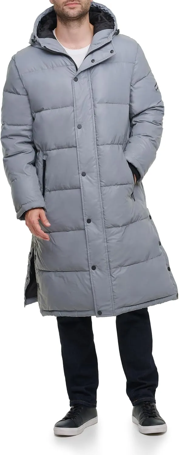 DKNY Arctic Cloth Hooded Extra Long Parka Jacket