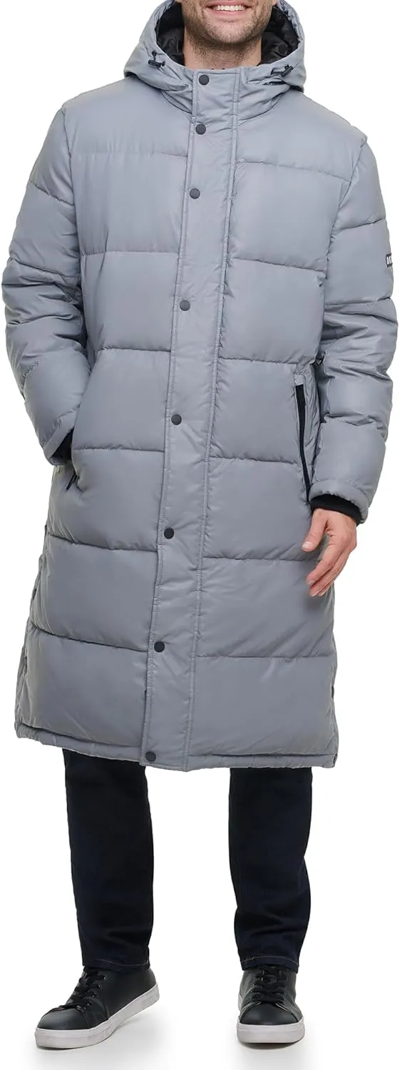 DKNY Arctic Cloth Hooded Extra Long Parka Jacket