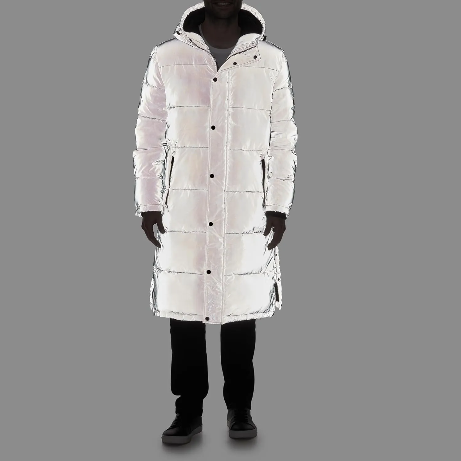 DKNY Arctic Cloth Hooded Extra Long Parka Jacket