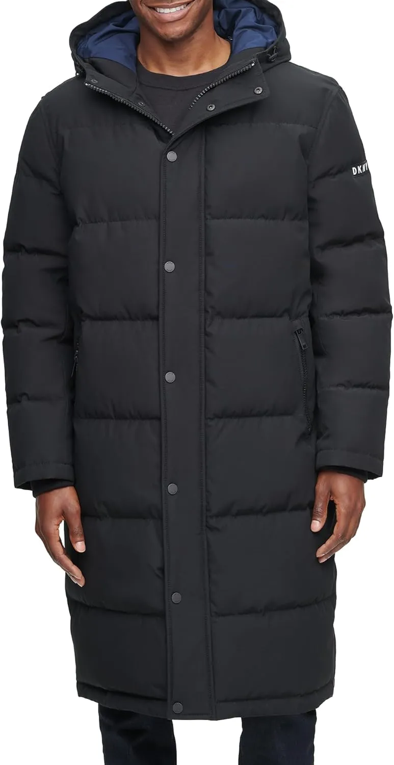 DKNY Arctic Cloth Hooded Extra Long Parka Jacket