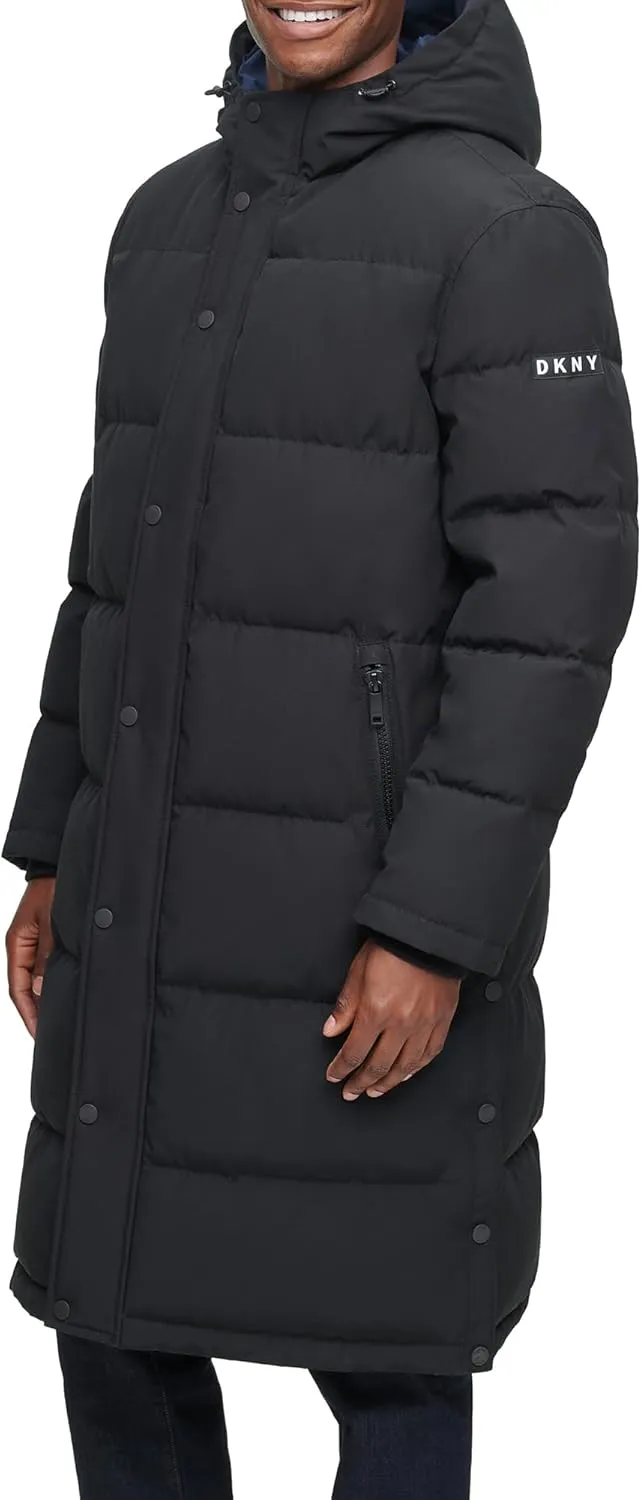 DKNY Arctic Cloth Hooded Extra Long Parka Jacket