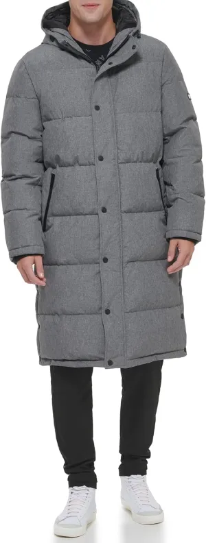 DKNY Arctic Cloth Hooded Extra Long Parka Jacket