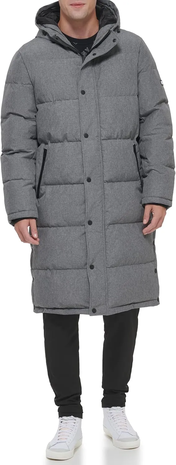 DKNY Arctic Cloth Hooded Extra Long Parka Jacket