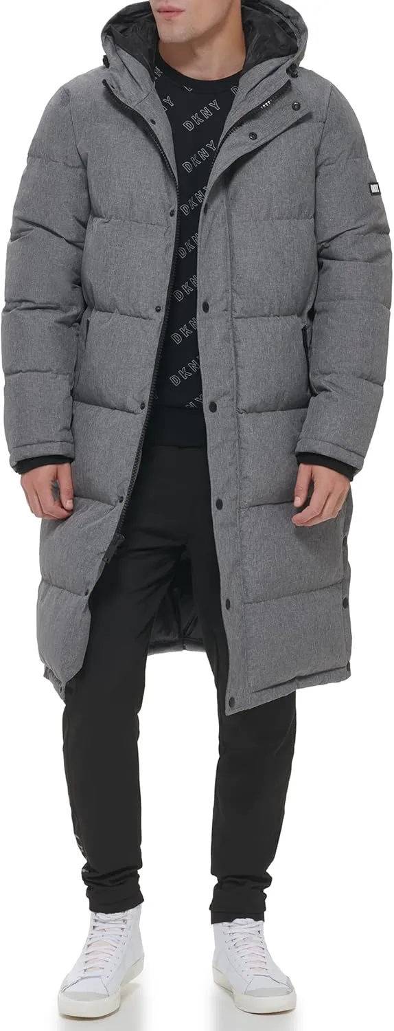 DKNY Arctic Cloth Hooded Extra Long Parka Jacket