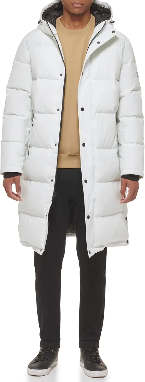 DKNY Arctic Cloth Hooded Extra Long Parka Jacket